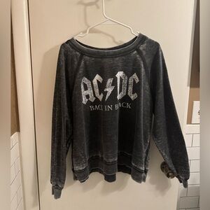Band Shirt. AC/DC gray long sleeved shirt